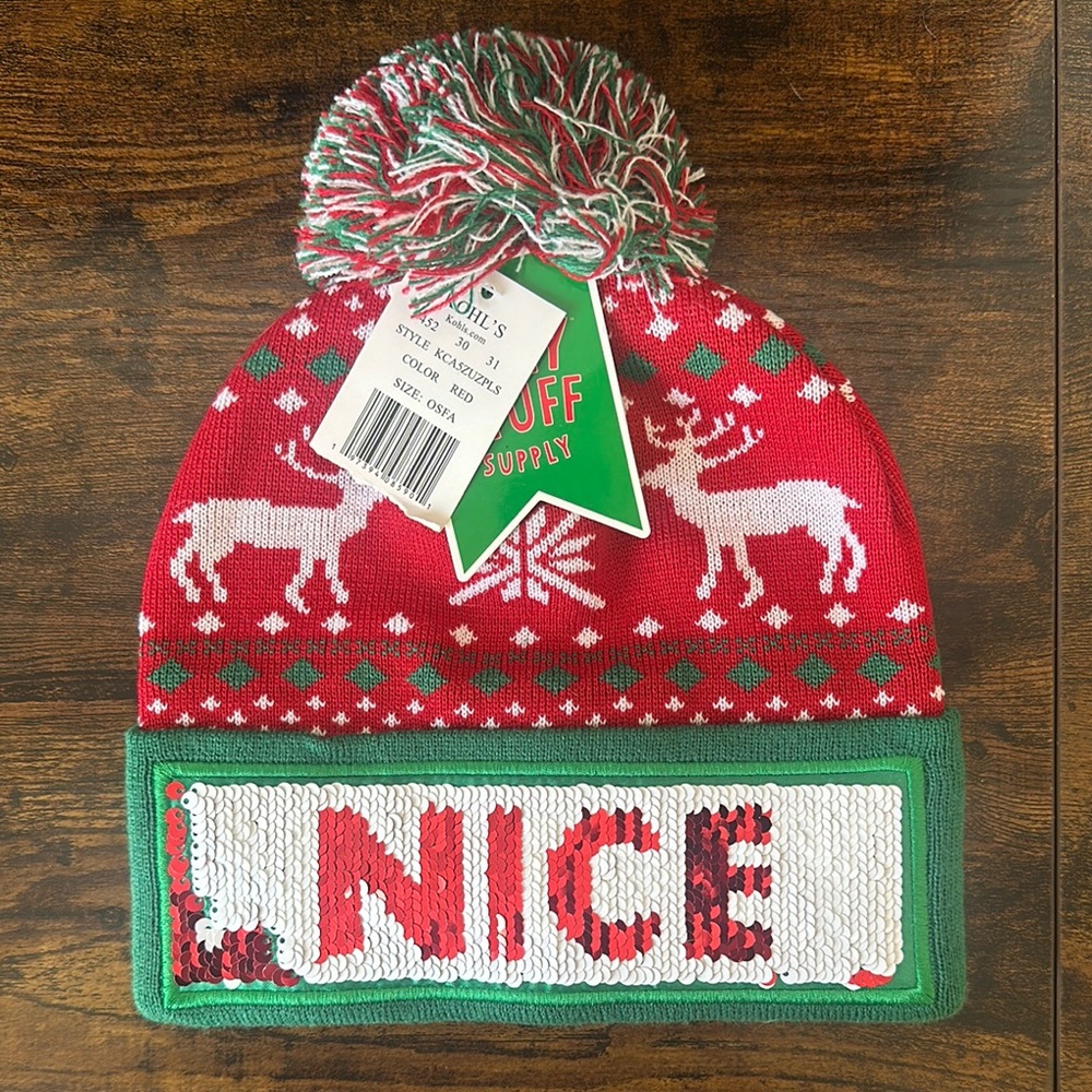 Naughty/ Nice Holiday Beanie